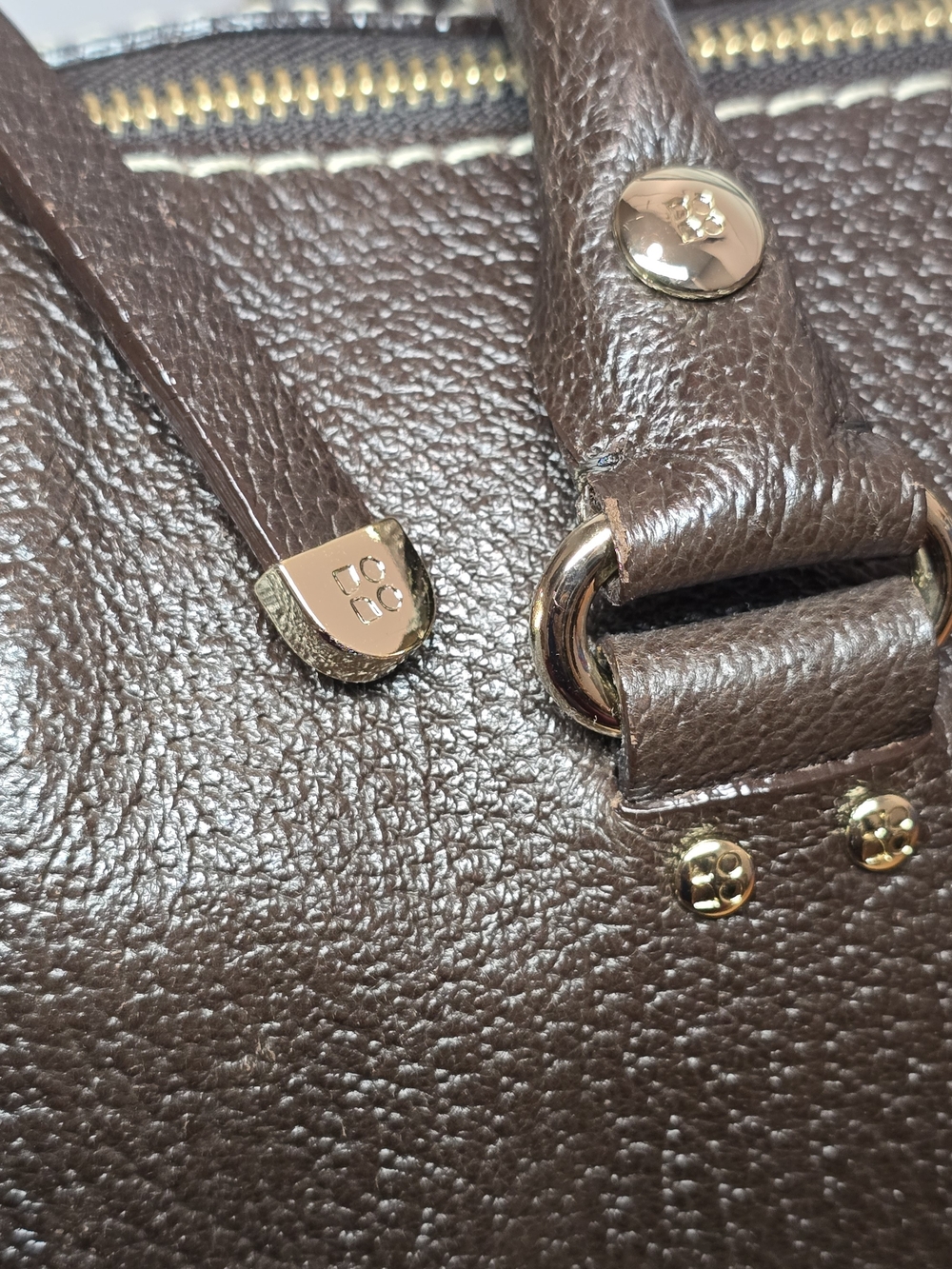 kate spade Vintage Brown Pebbled Leather Satchel with Gold Hardware - Picture 8 of 16